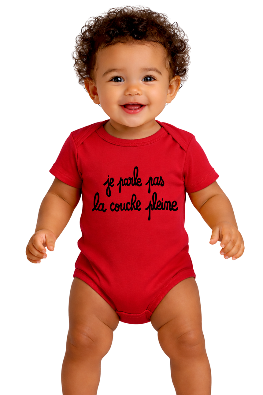 Body Bébé Je Parle Pas La Couche Pleine