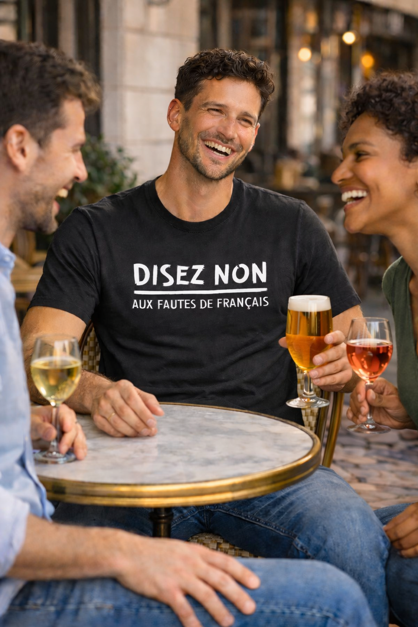 T-Shirt Homme Disez non aux fautes de français
