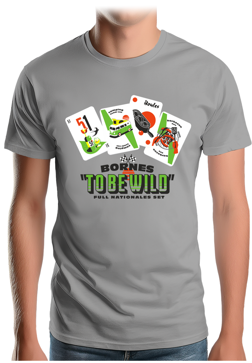 T-Shirt Homme Alcool, Pétanque Bornes to be wild