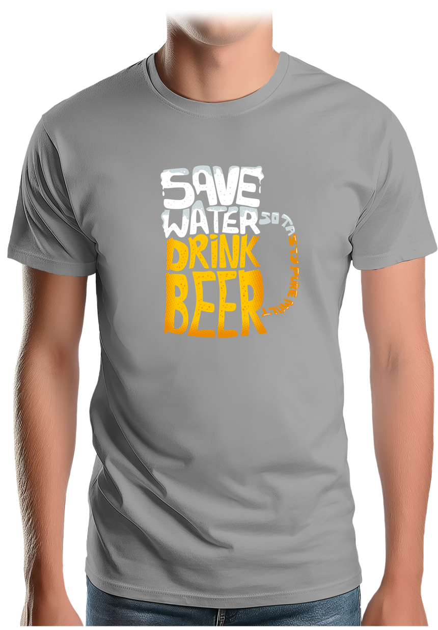 T-Shirt Homme Alcool, save water drink beer