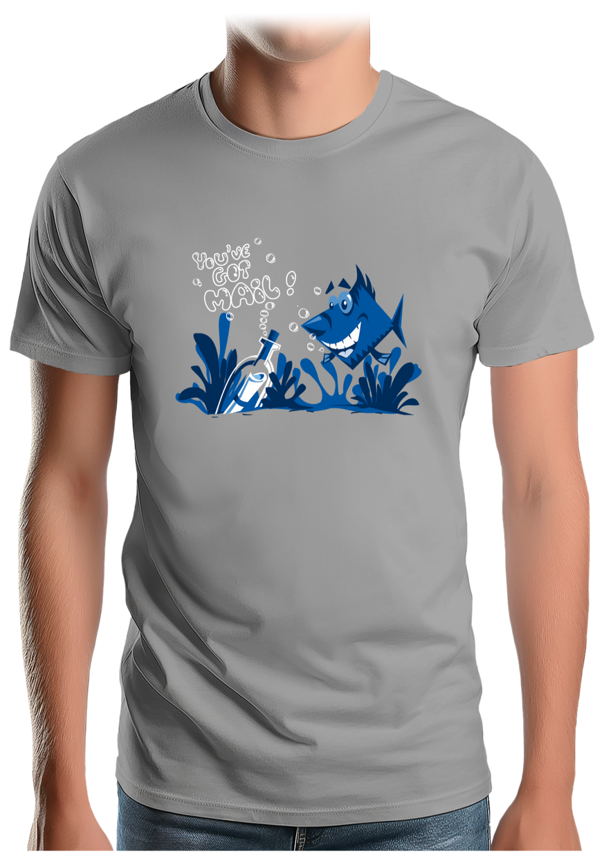 T-Shirt Homme Bouteille à la mer poisson
