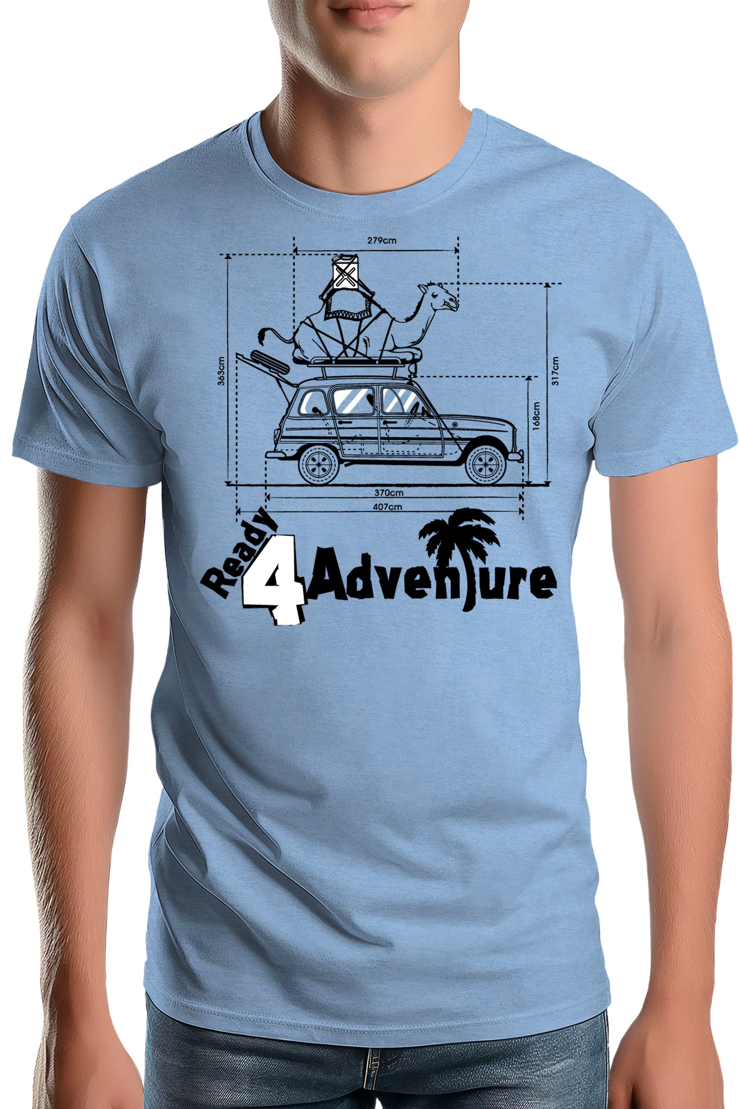 T-Shirt Homme Plan 4L Trophy avec chameau