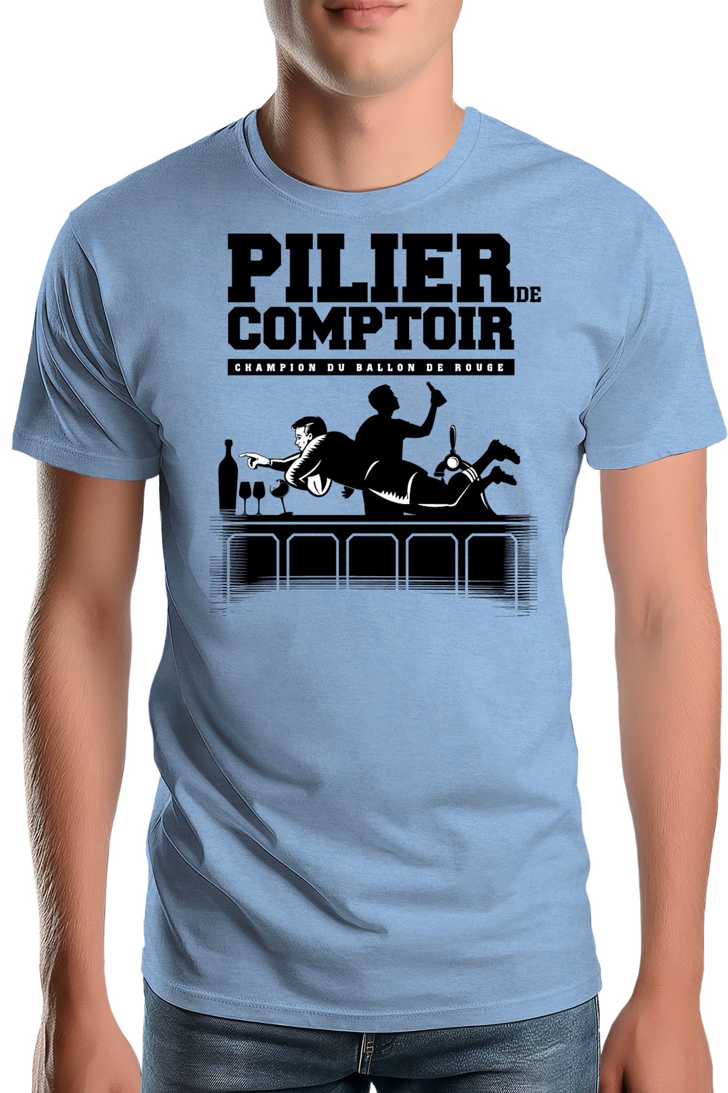 T-Shirt Homme Pilier de comptoir rugby