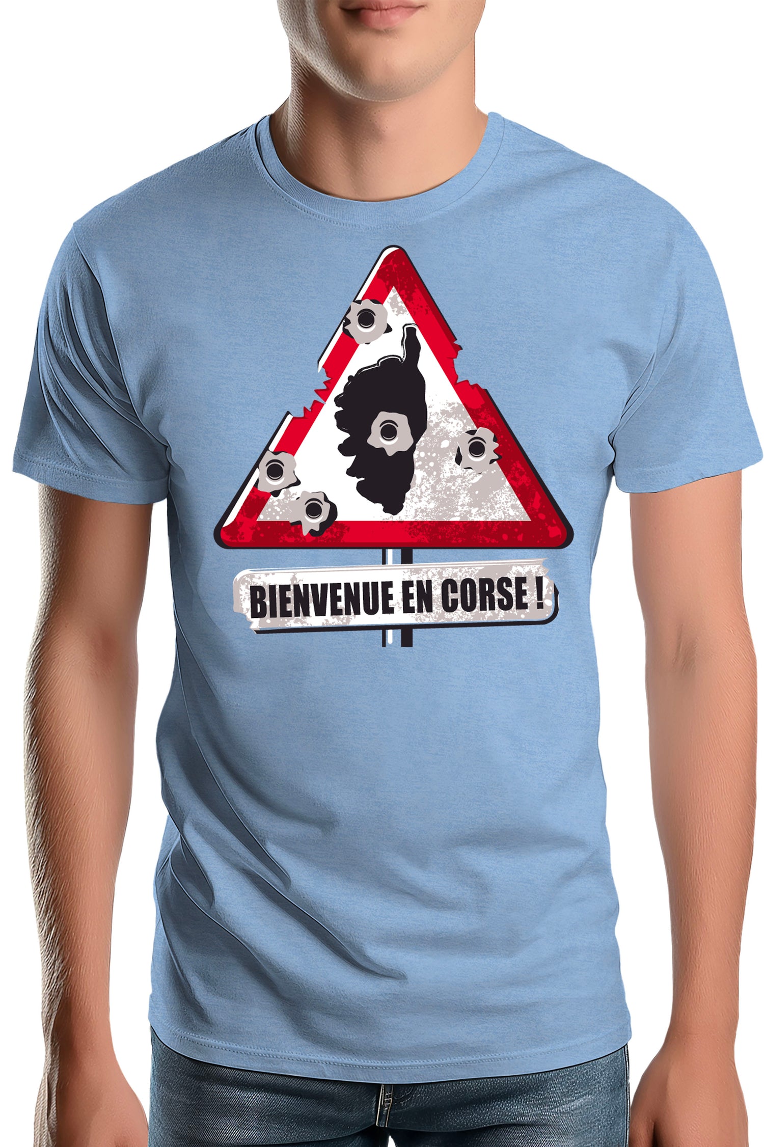 T-Shirt Homme Bienvenue en Corse impact