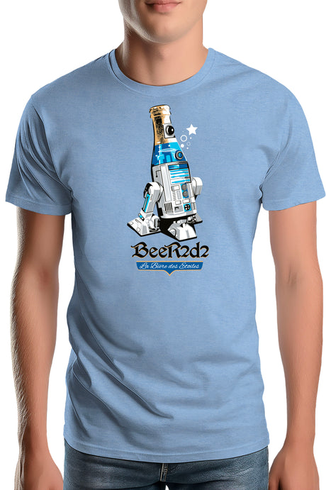 T-Shirt Homme Beer2d2 le retour de la bière blanche