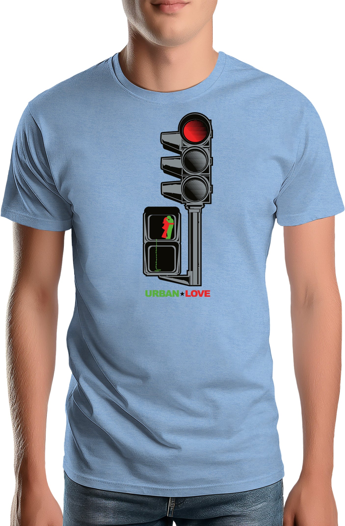 T-Shirt Homme Feu tricolore des amoureux