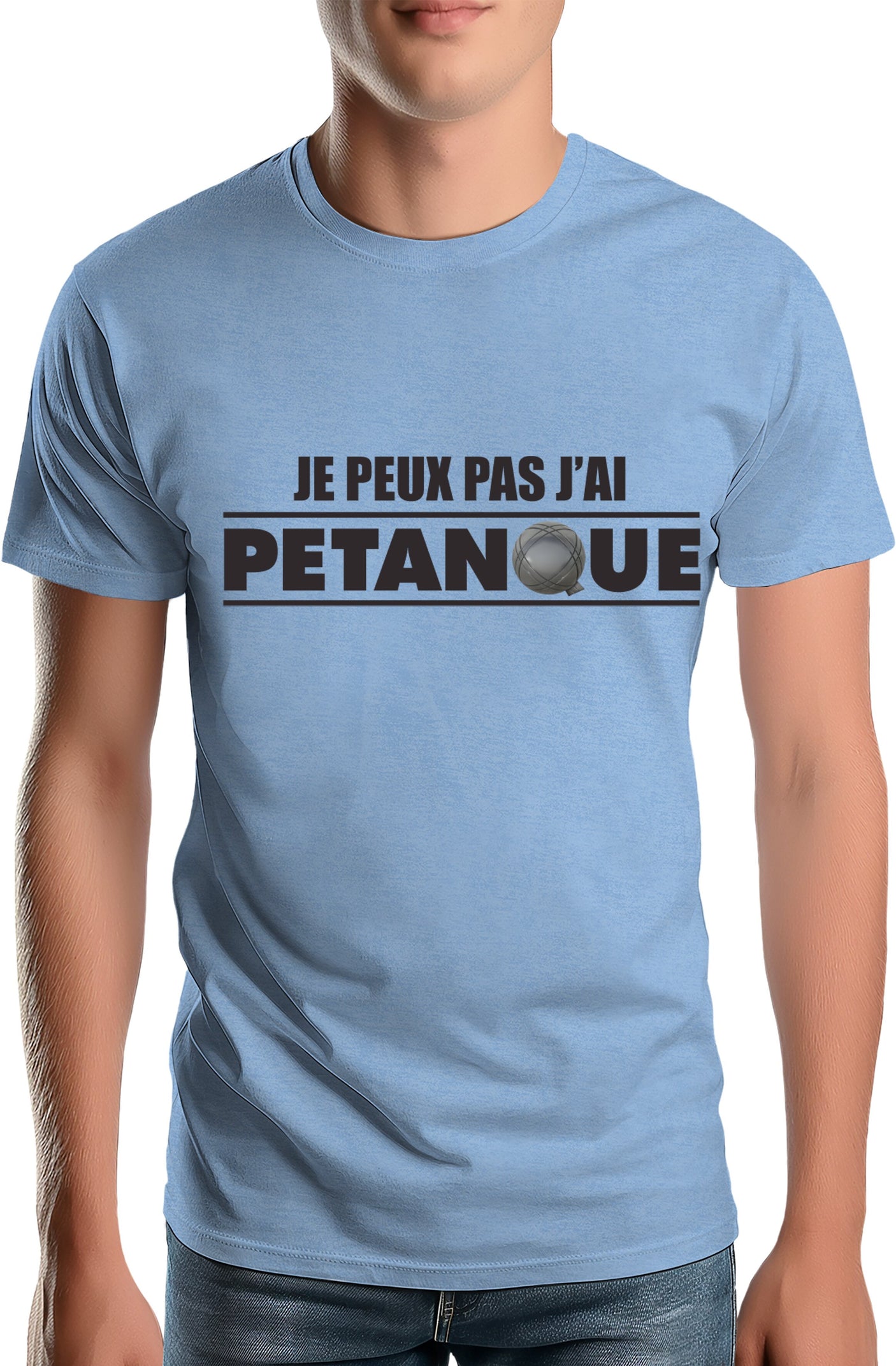 T-Shirt Homme Je Peux pas j'ai pétanque