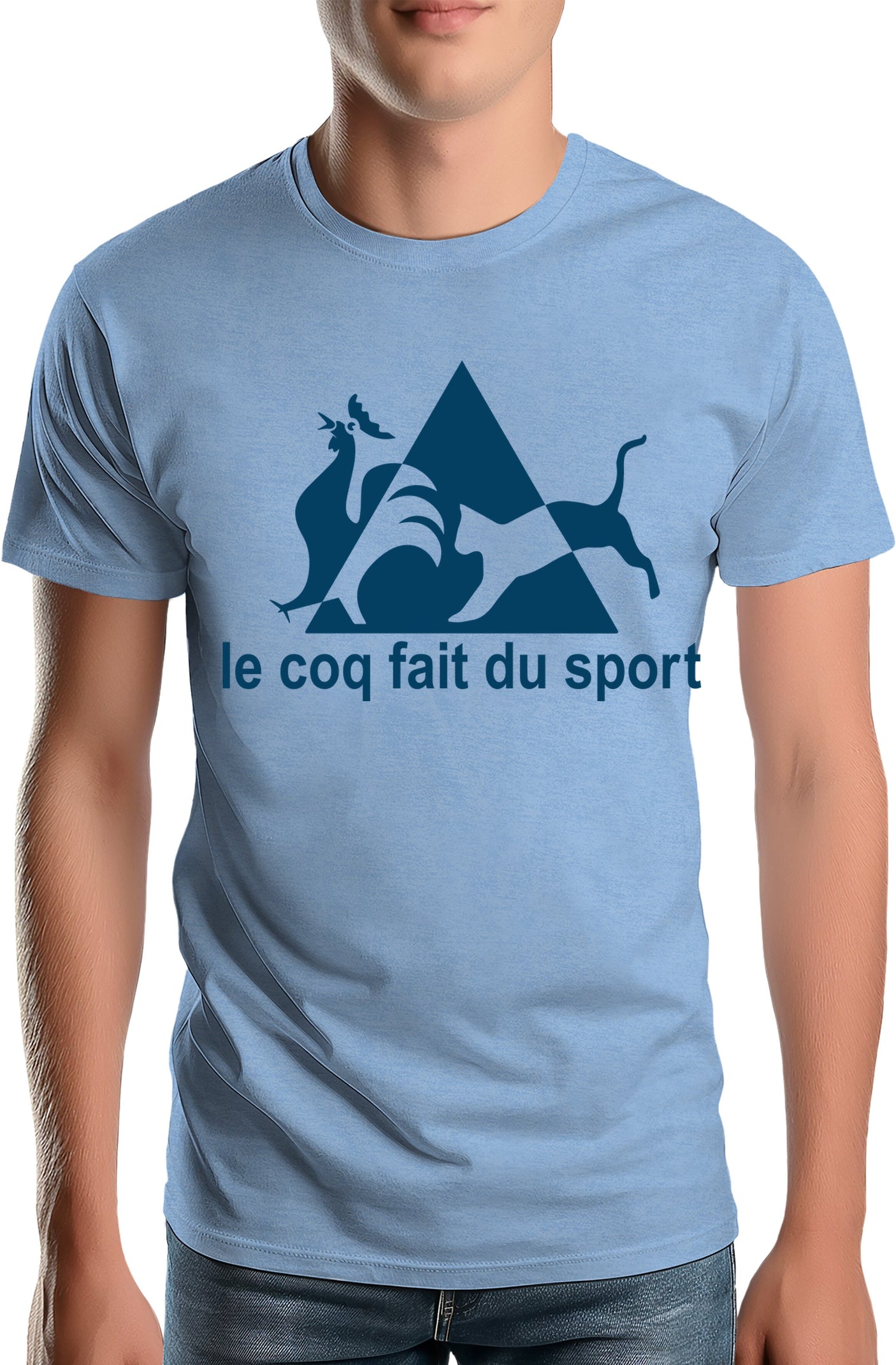 T-Shirt Homme Le coq forcé au sport