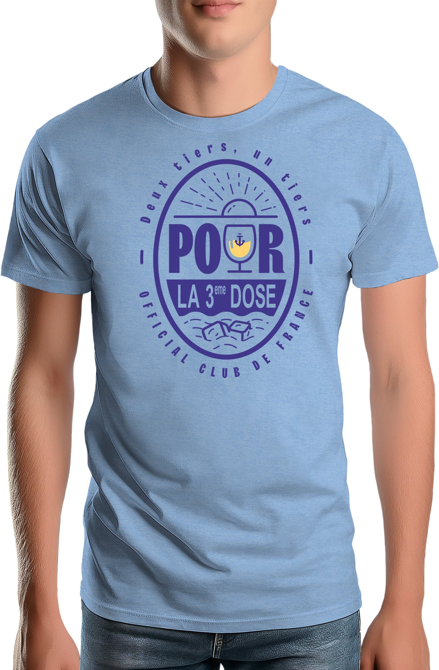 T-Shirt Homme Pour la 3eme dose ... de Jaune