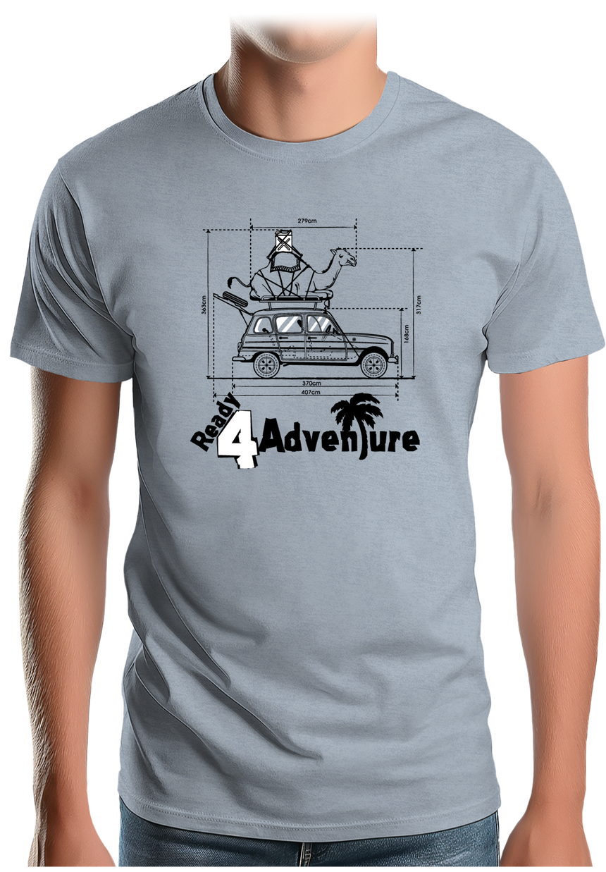 T-Shirt Homme Voiture 4L Trophy avec chameau