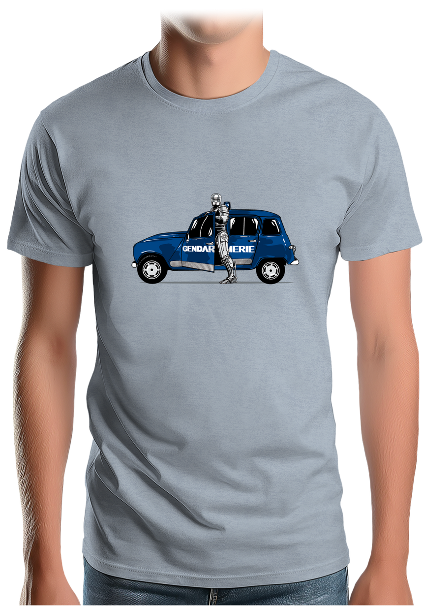 T-Shirt Homme 4L Robot cop gendarme