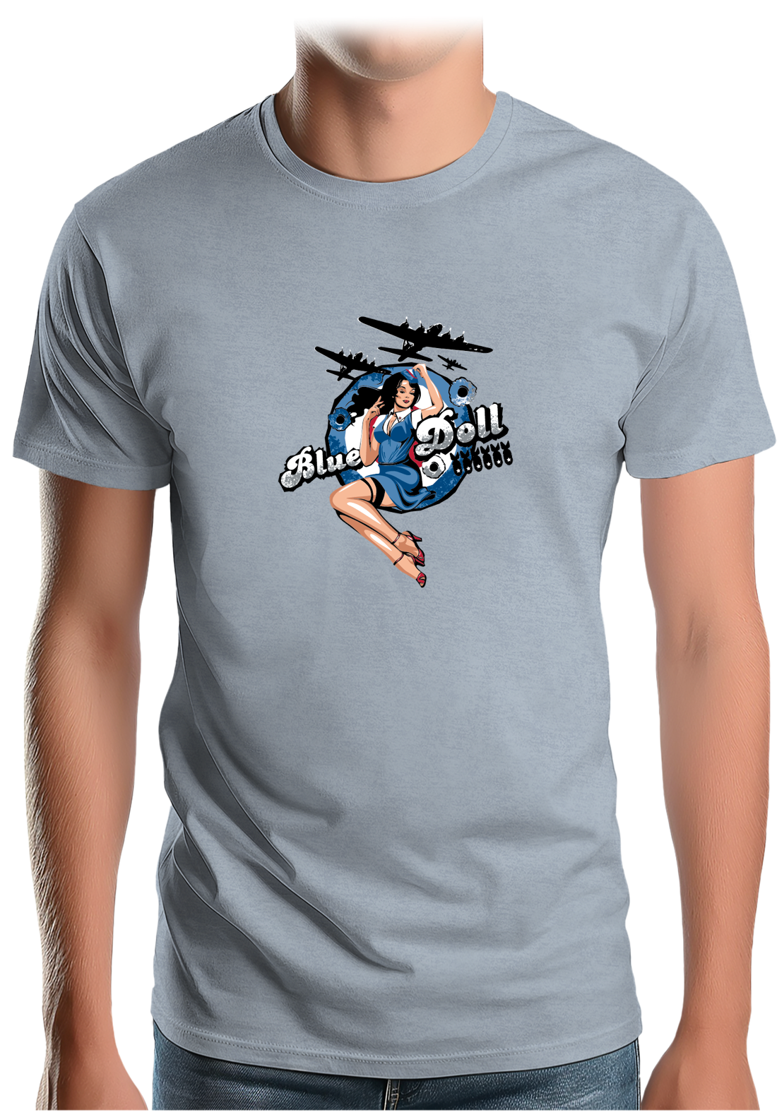 T-Shirt Homme Pin Up Avec Avion