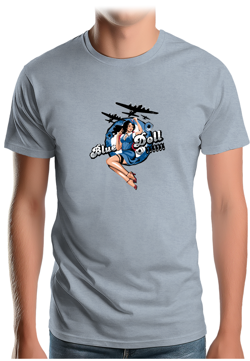 T-Shirt Homme Pin Up Avec Avion