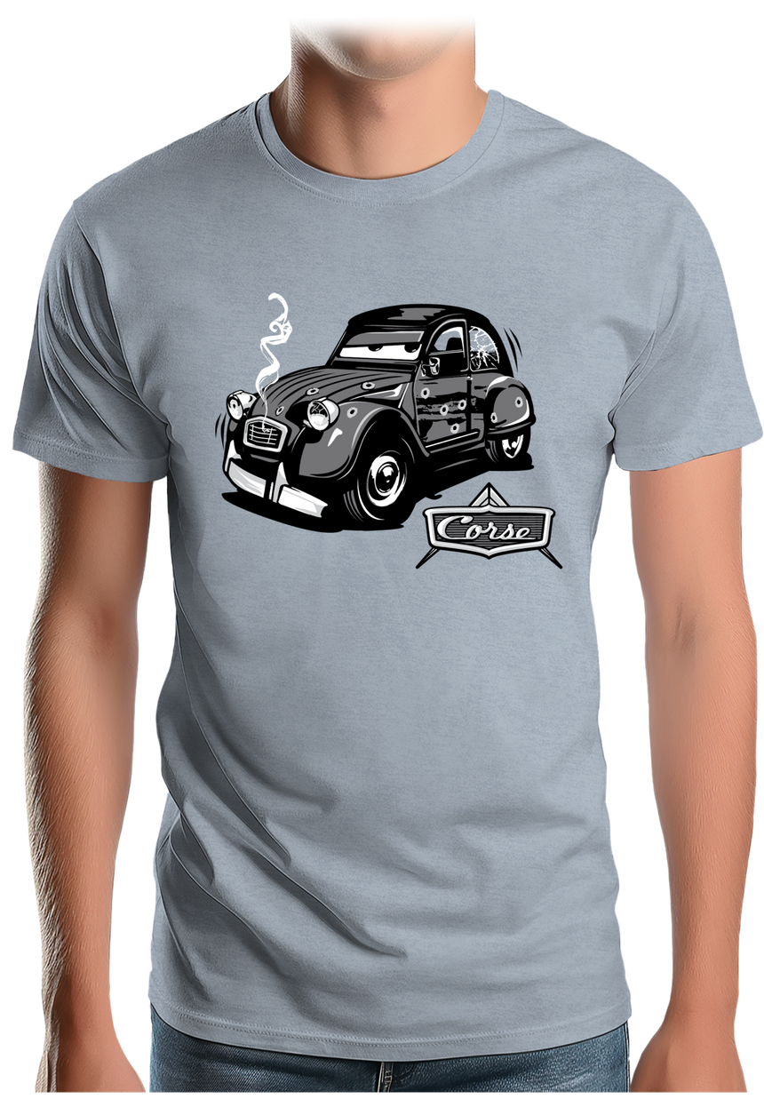 T-Shirt Homme Voiture 2CV made in Corse