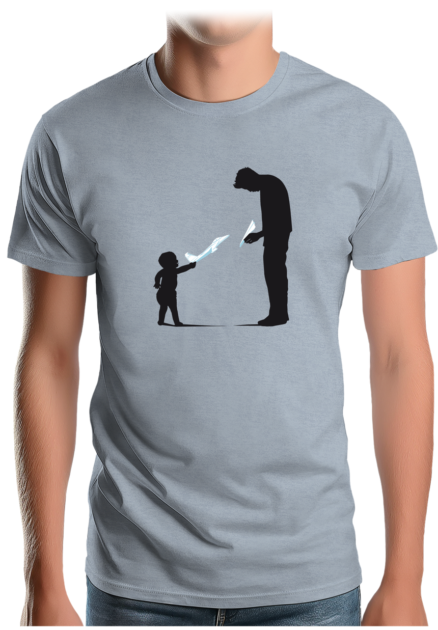 T-Shirt Homme Père Et Fils Avion en papier