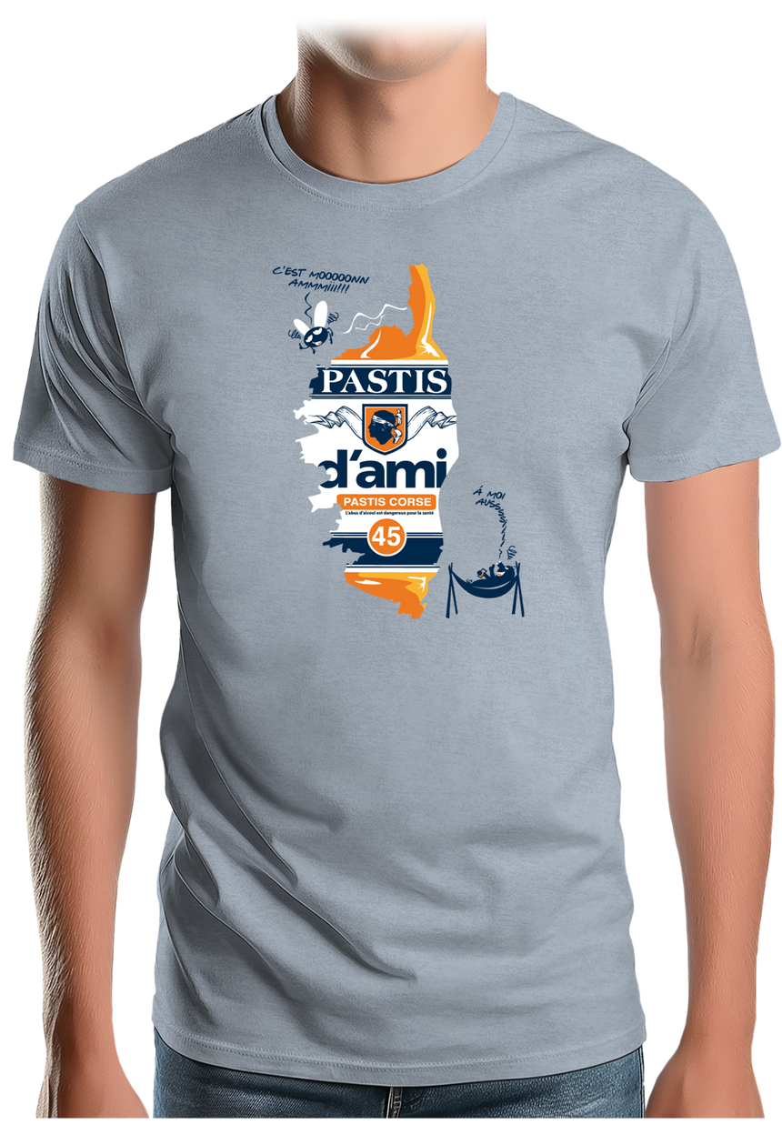 T-Shirt Homme Pastis d'ami la boisson Corse