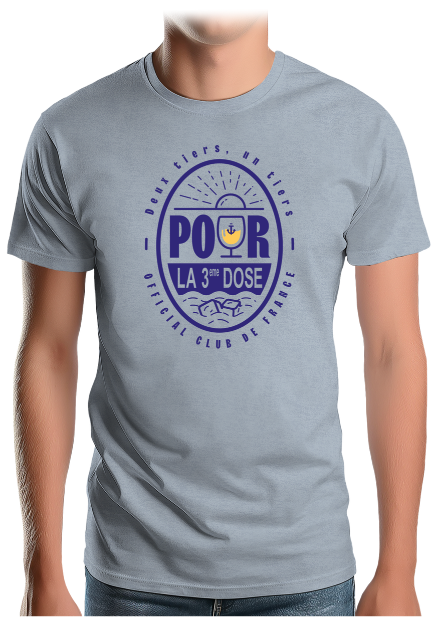 T-Shirt Homme Pour la 3ème dose d'alcool Jaune
