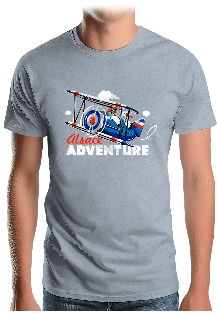 T-Shirt Homme 2 cigognes dans un avion