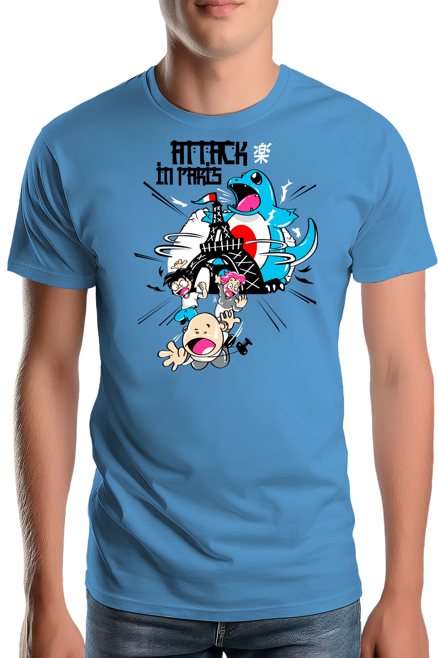 T-Shirt Homme Attack In Paris Carapuce