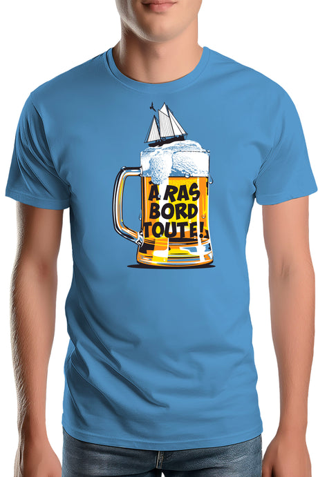 T-Shirt Homme Bière à ras bord toute