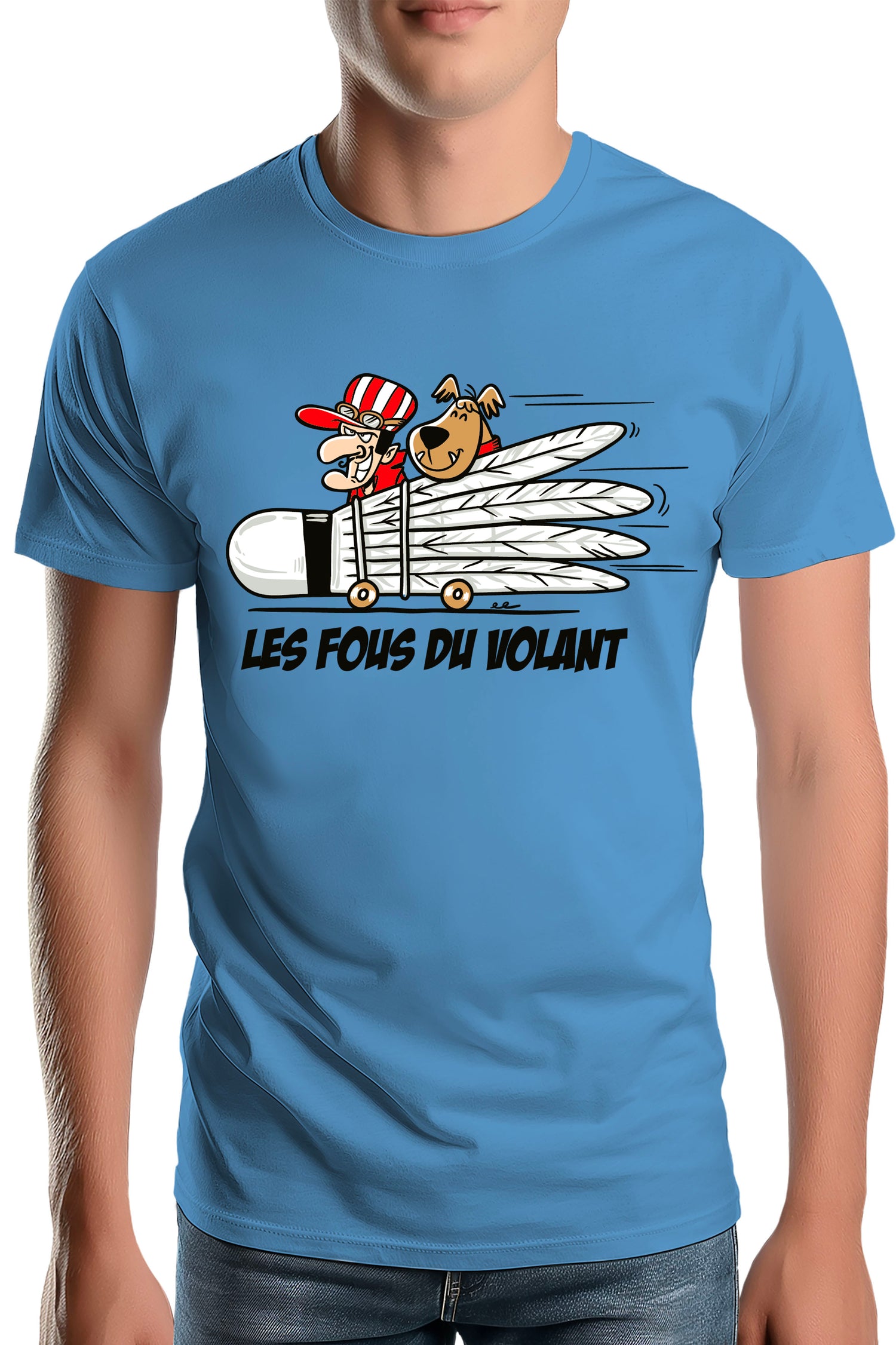 T-Shirt Homme Les fous du Volant de badminton
