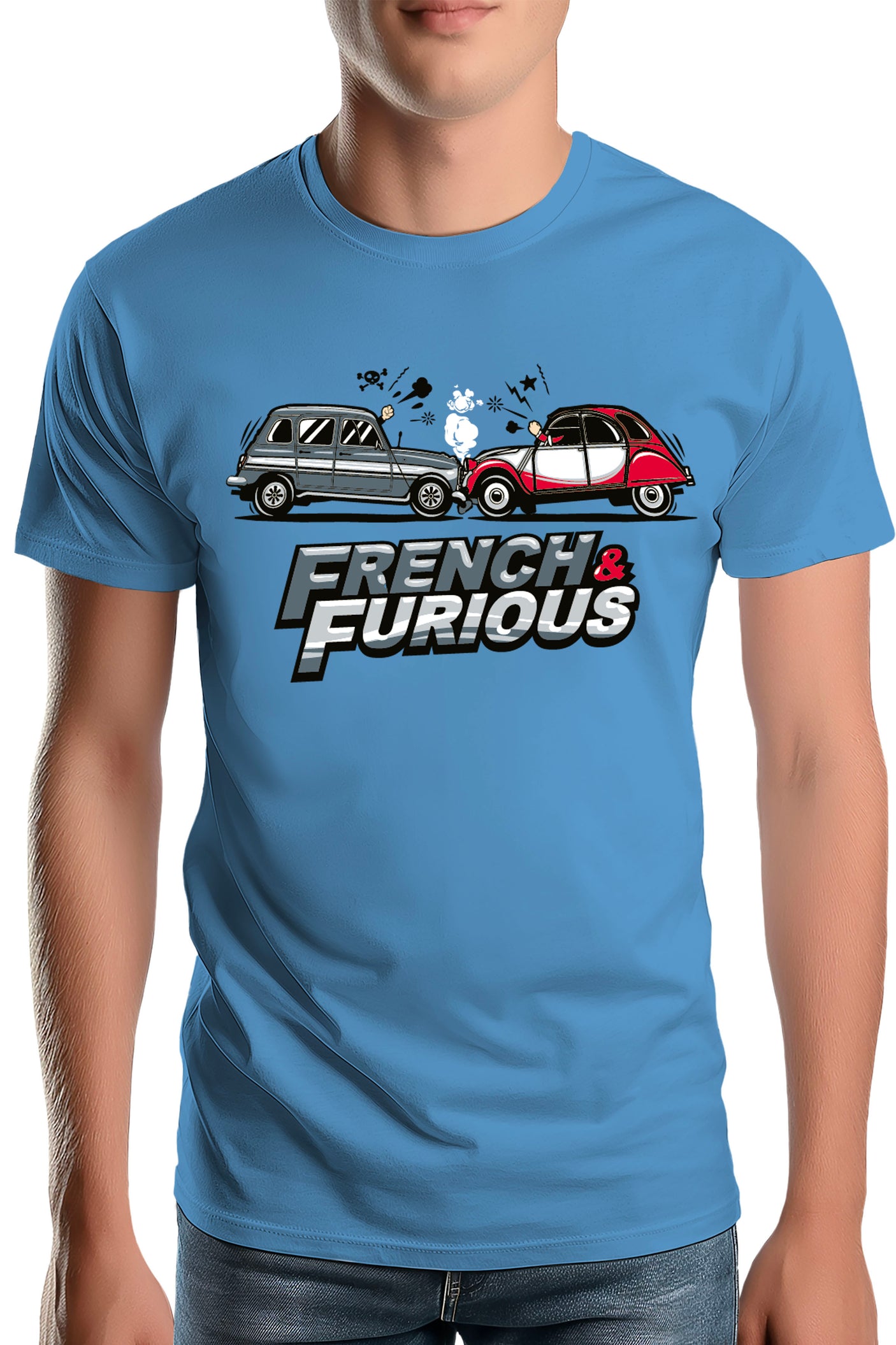 T-Shirt Homme French & Furious 4L contre deuch