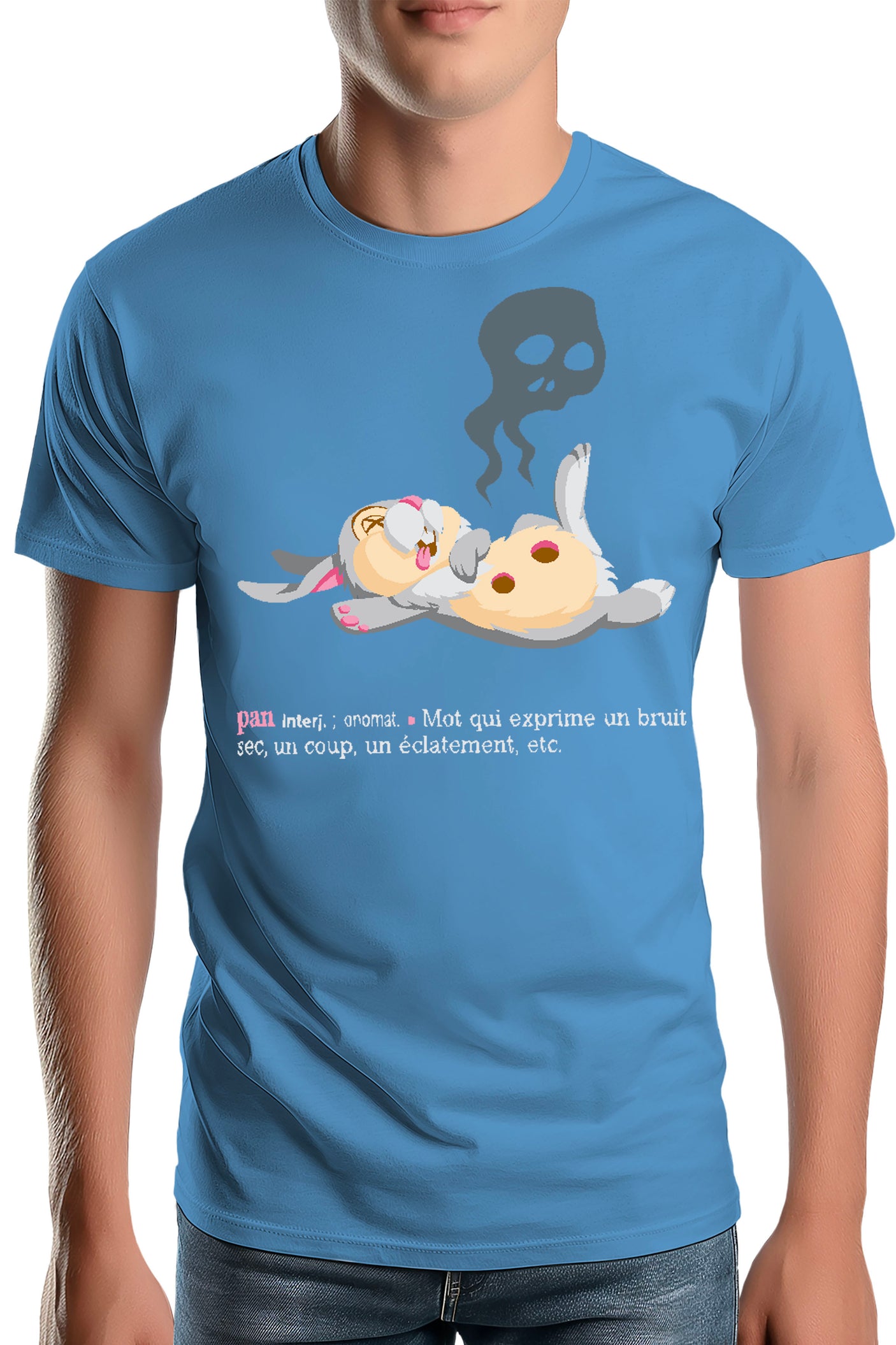 T-Shirt Homme Pan ! Lapin Couche
