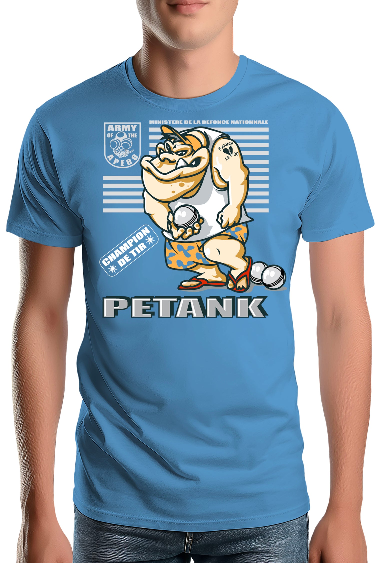 T-Shirt Homme Petank pour les costauds