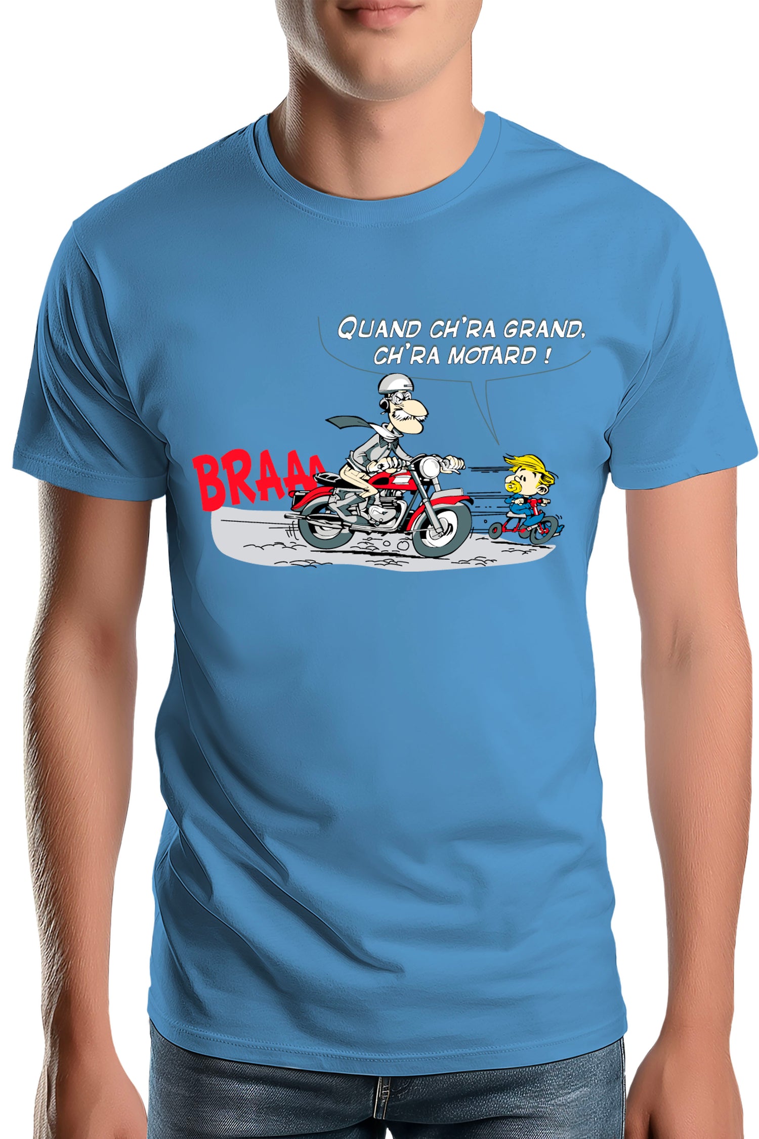 T-Shirt Homme Motard transmission fils