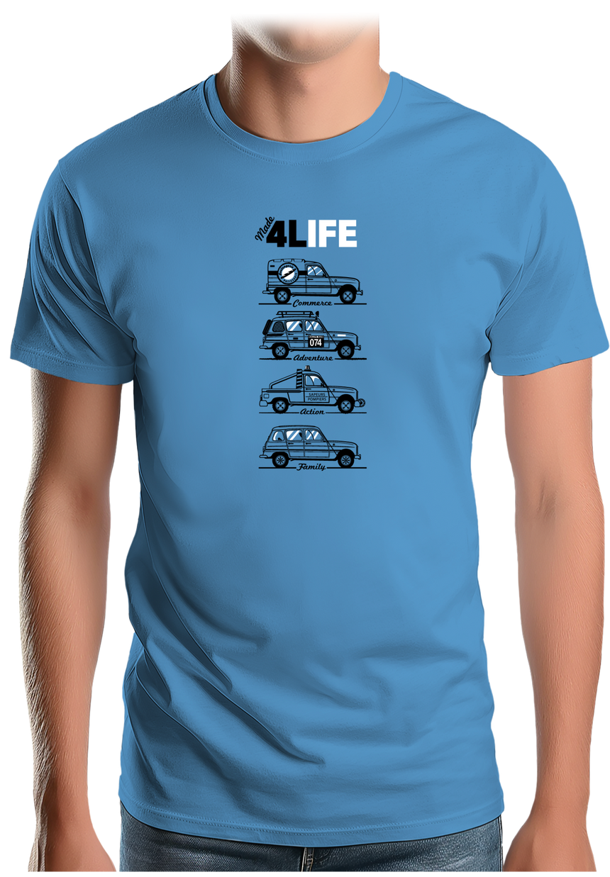 T-Shirt Homme Voiture 4L Life