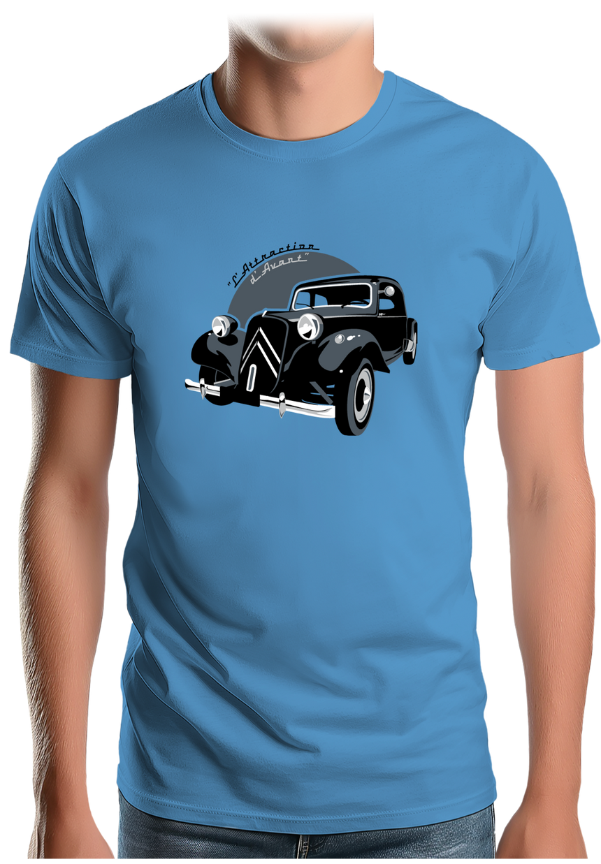 T-Shirt Homme Voiture La Traction, l'attraction d'avant