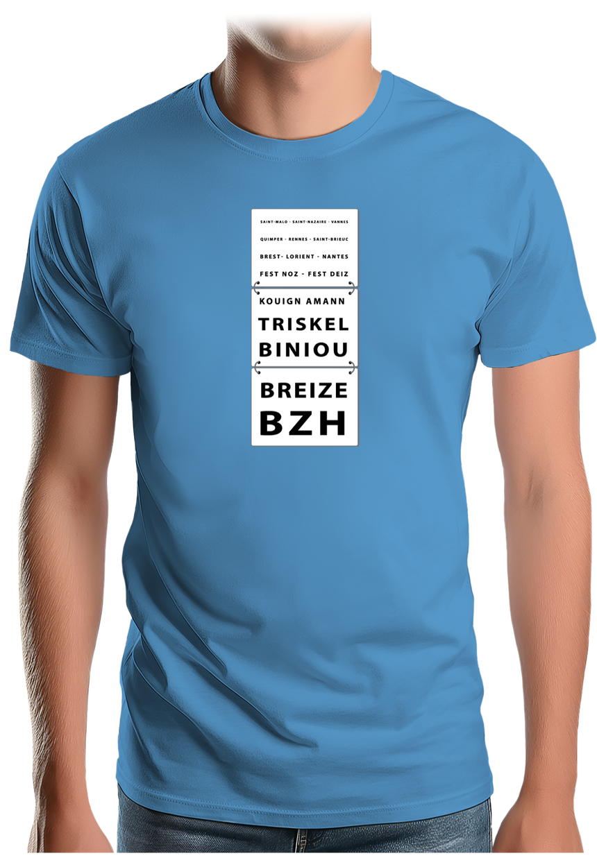 T-Shirt Homme Test acuité visuelle made in Bretagne