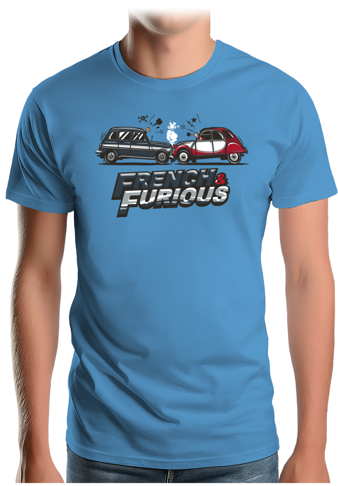 T-Shirt Homme French & Furious 4L contre deuch