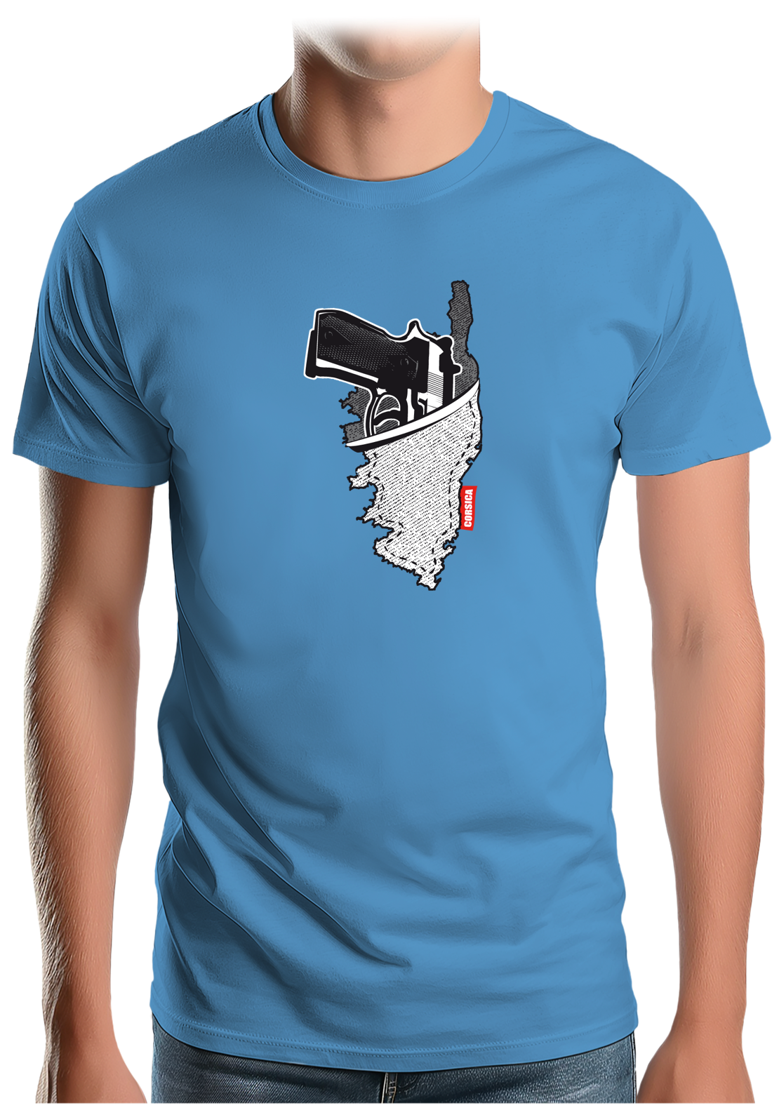 T-Shirt Homme Holster carte de la corse