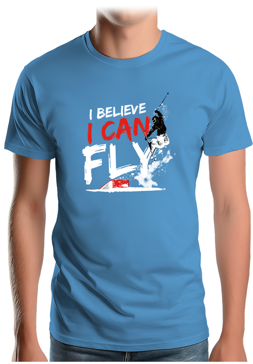 T-Shirt Homme I believe I can fly en ski