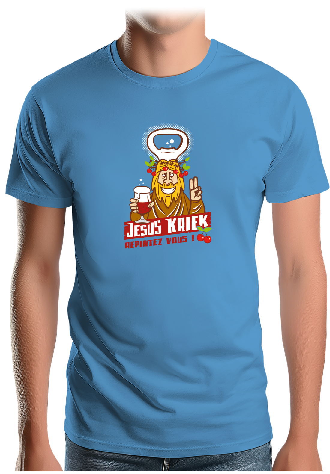 T-Shirt Homme La bière Jesus Kriek