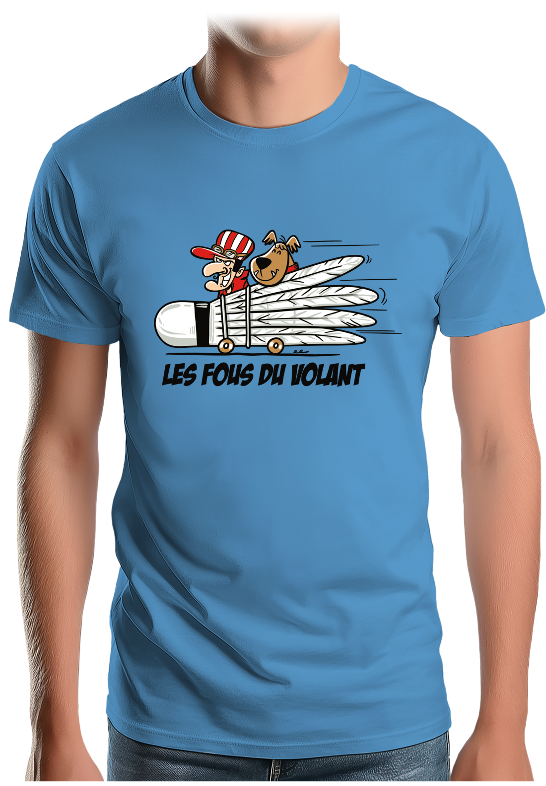 T-Shirt Homme Les fous du Volant de badminton
