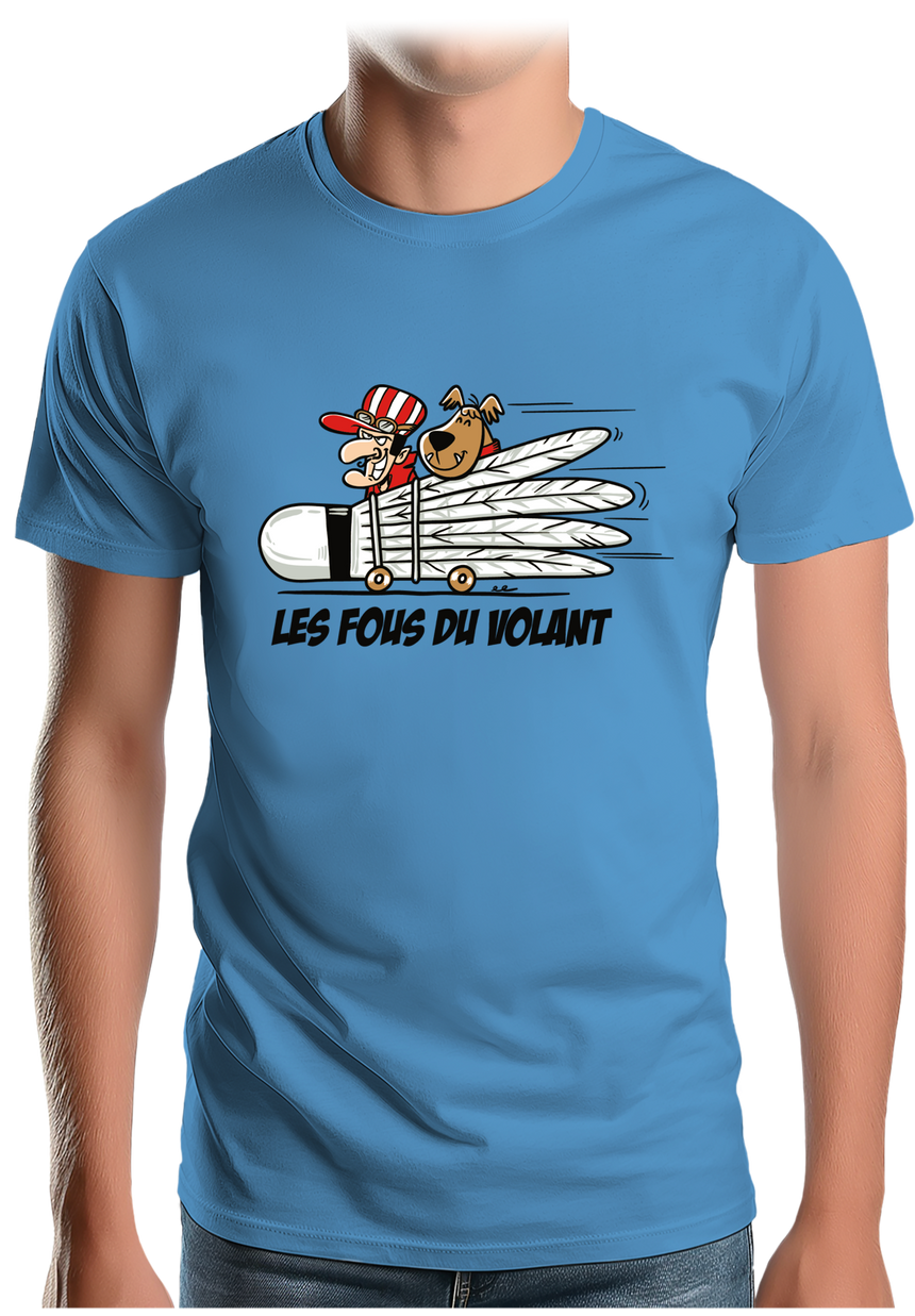 T-Shirt Homme Les fous du Volant de badminton