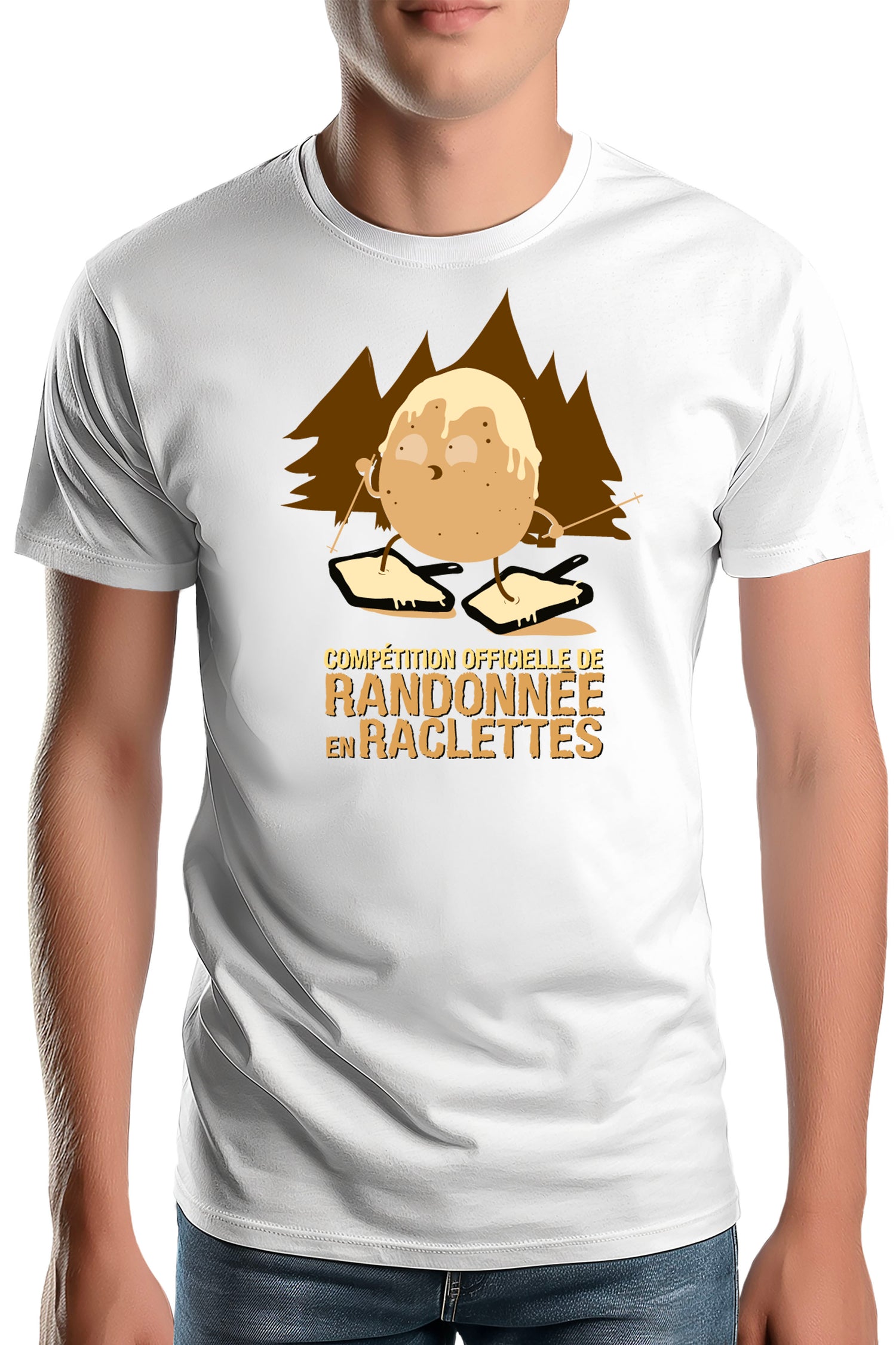 T-Shirt Homme Randonnée Raclette Fromage