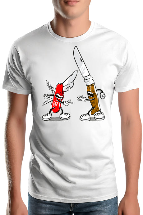 T-Shirt Homme Shifumi couteaux Suisse et Opinel