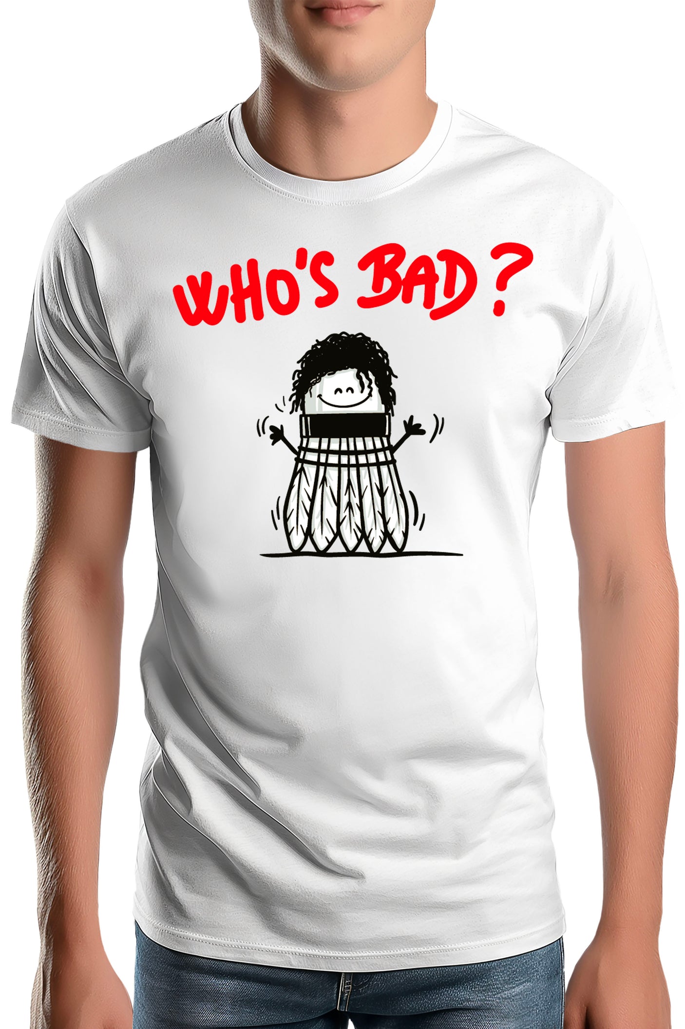 T-Shirt Homme Le badminton par Michael Jackson