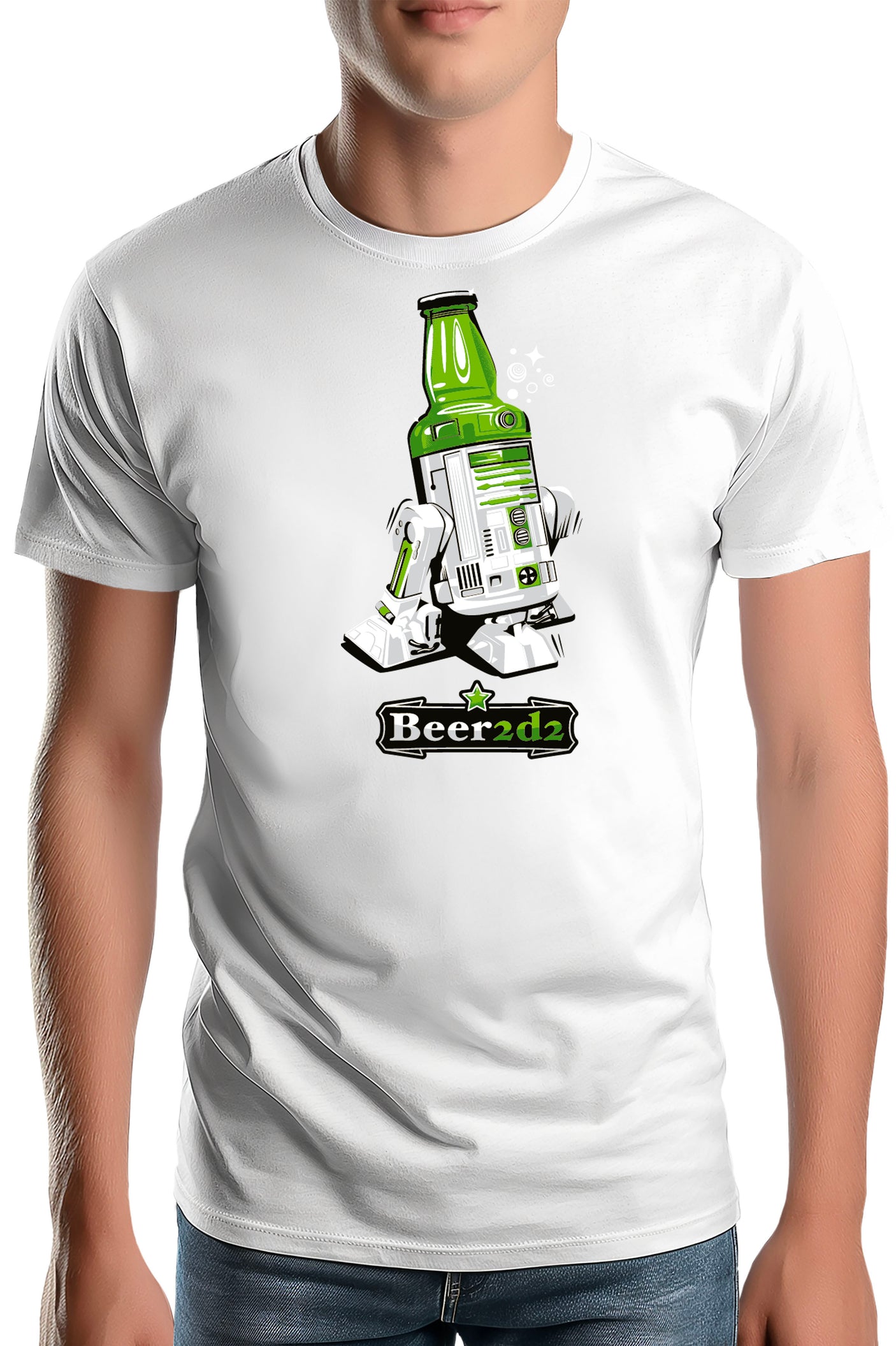 T-Shirt Homme Beer2d2 la bière contre attaque