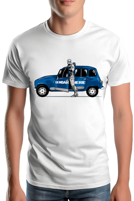 T-Shirt Homme 4L Robot cop gendarme