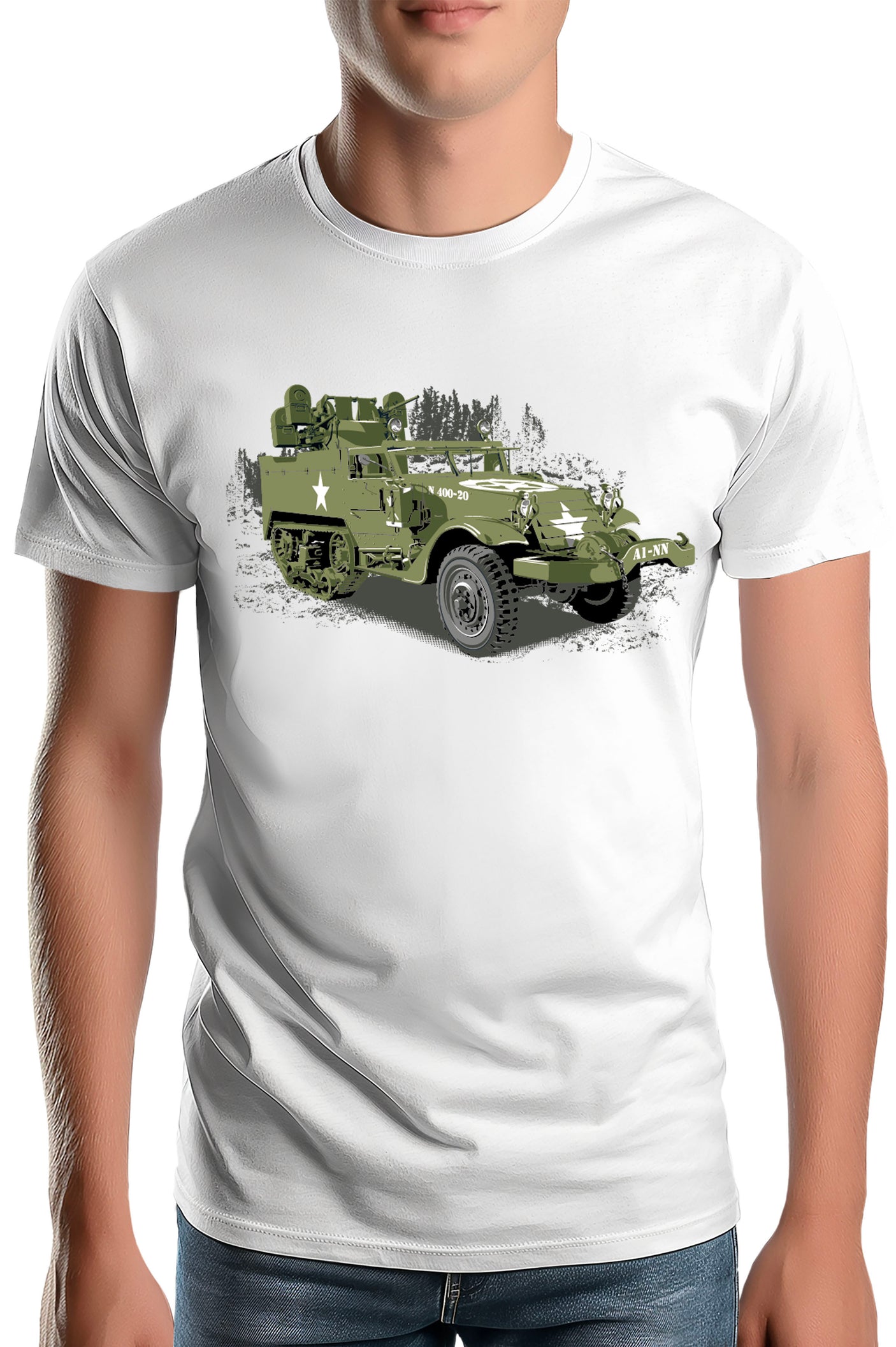 T-Shirt Homme Véhicule de militaire