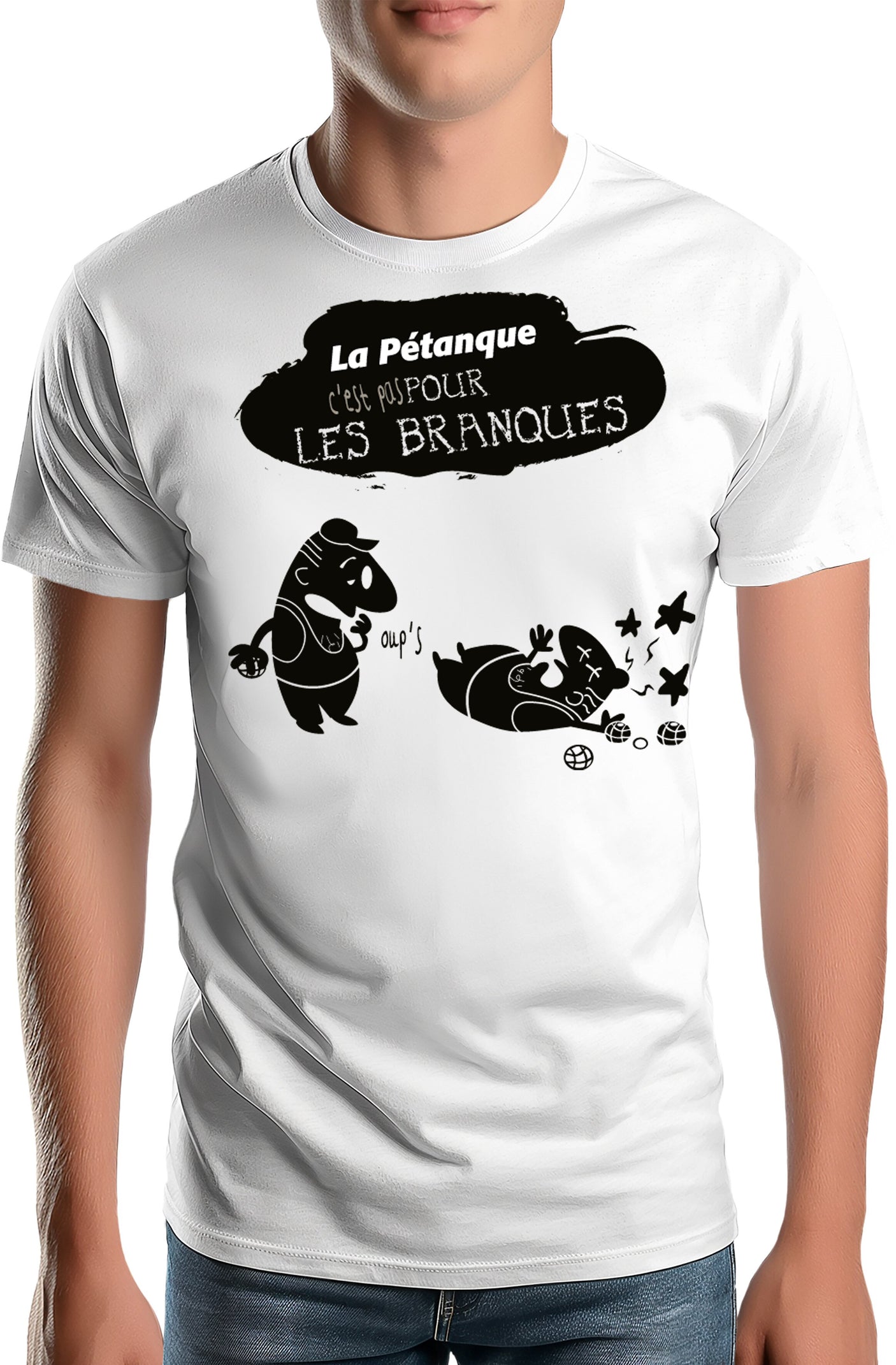 T-Shirt Homme La pétanque pas pour les nuls