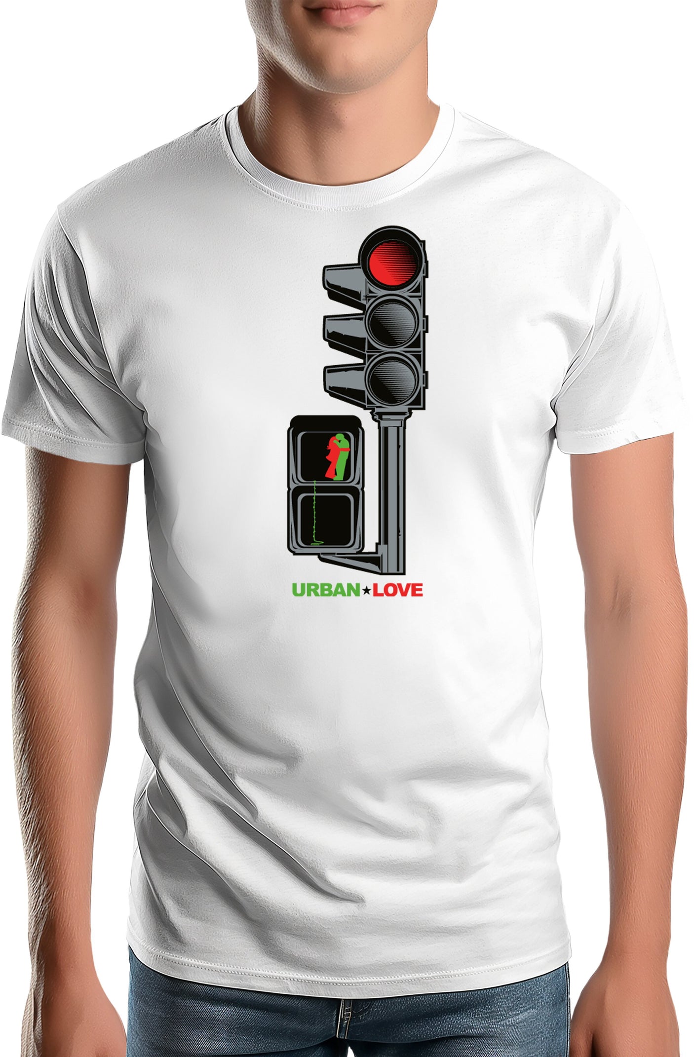 T-Shirt Homme Feu tricolore des amoureux