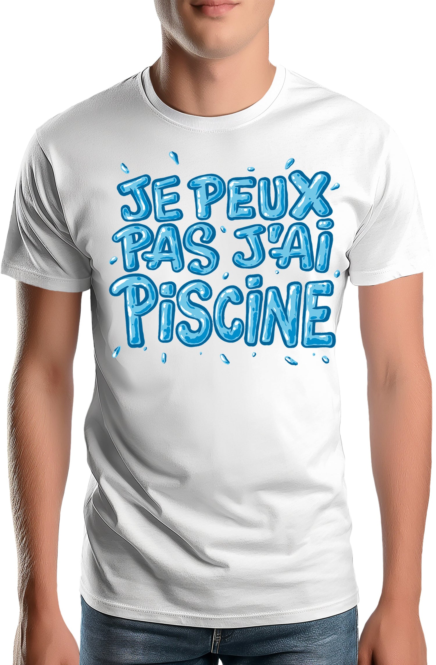 T-Shirt Homme Je peux pas, j'ai piscine