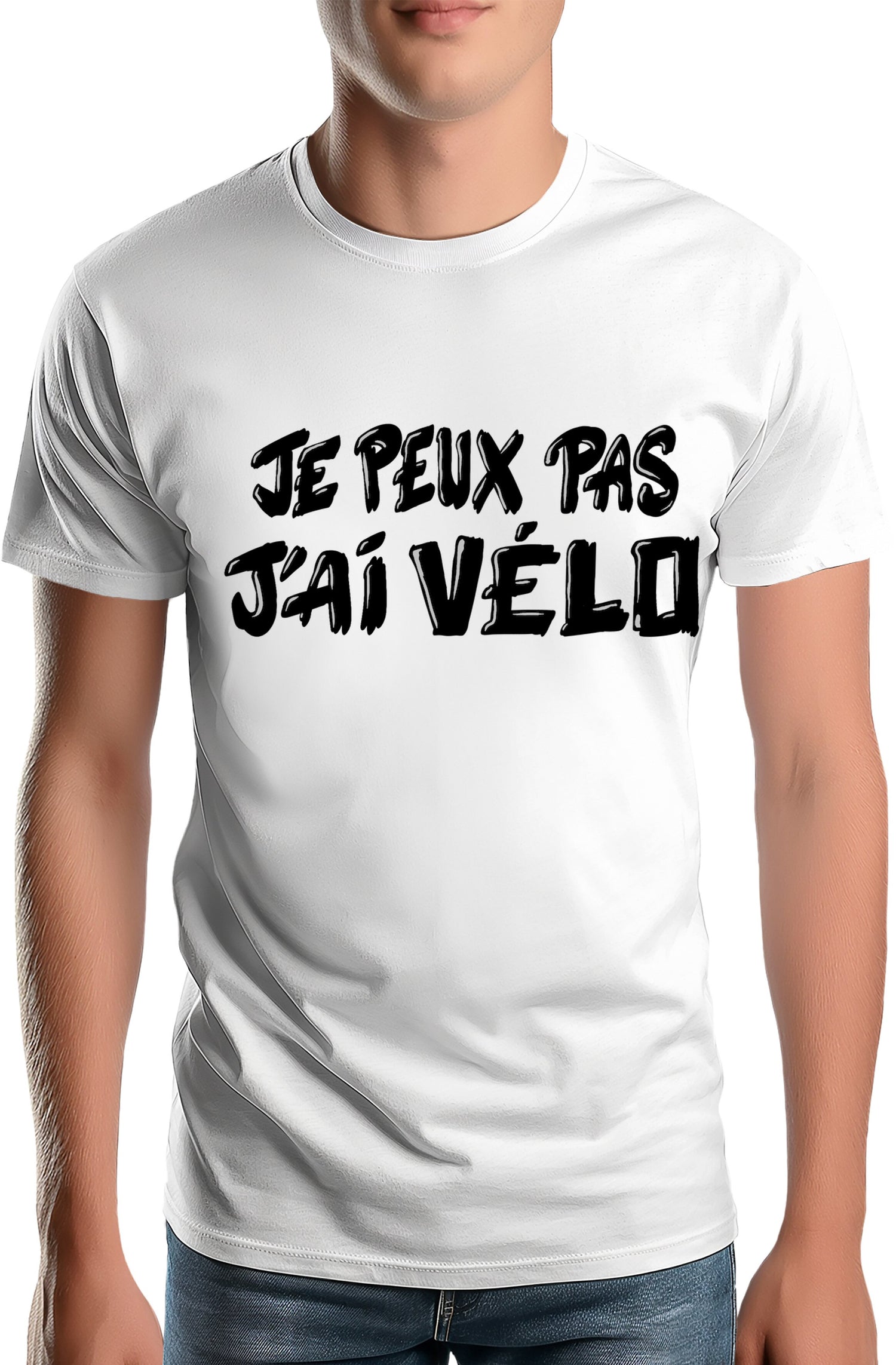 T-Shirt Homme Je peux pas, j'ai vélo