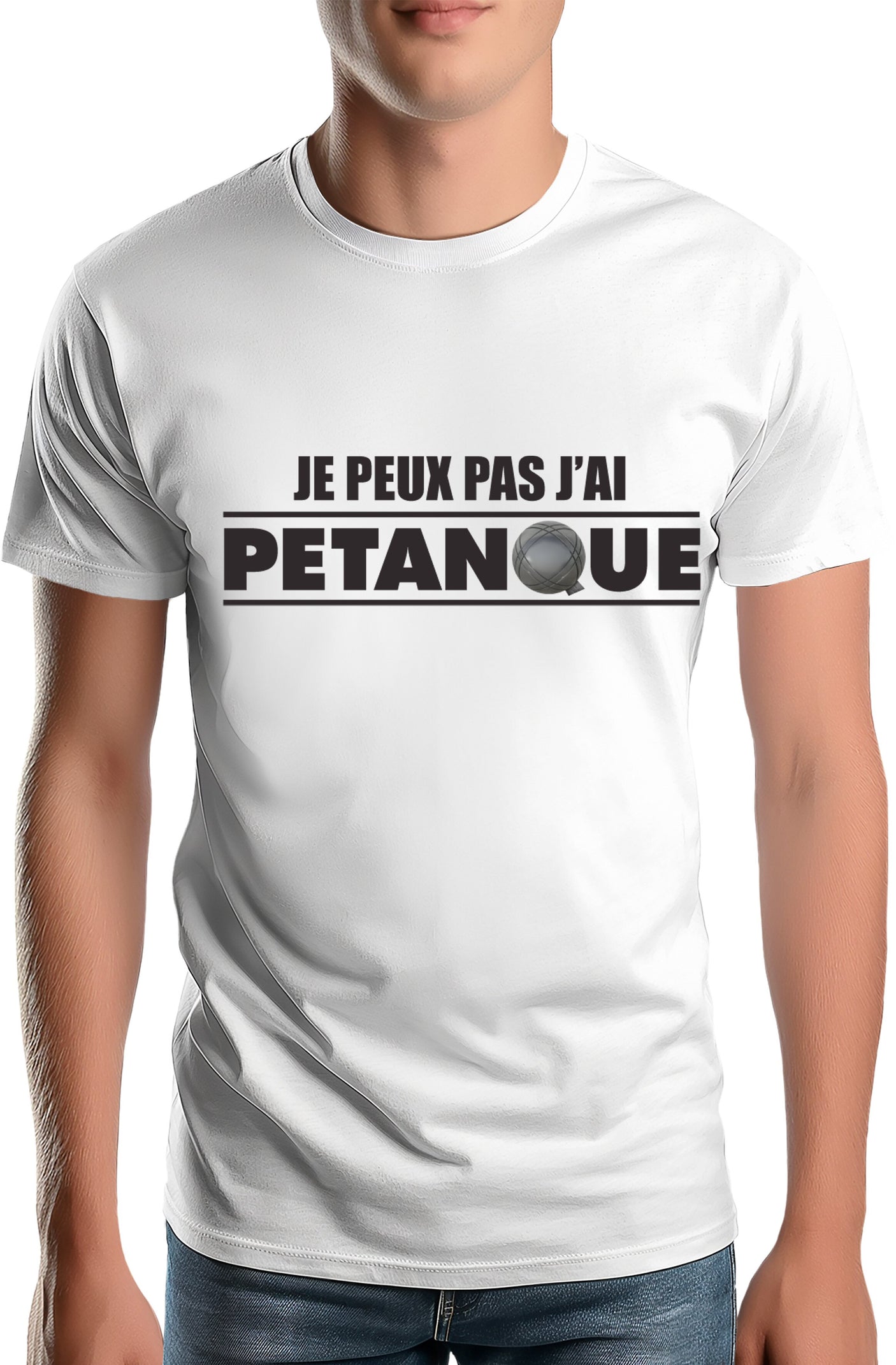 T-Shirt Homme Je Peux pas j'ai pétanque