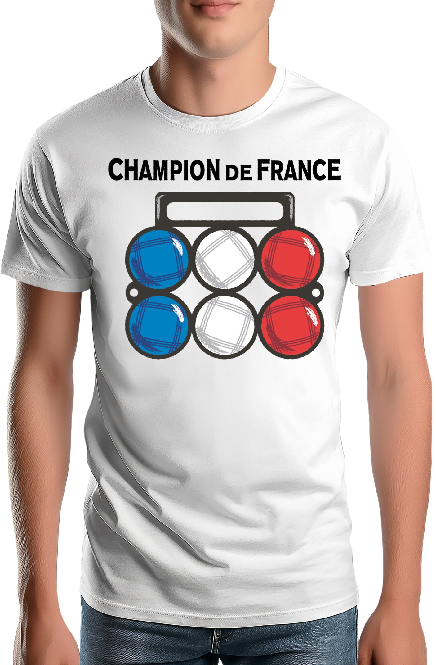 T-Shirt Homme Champion de France pétanque